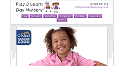 Desktop Screenshot of play2learndaynursery.co.uk